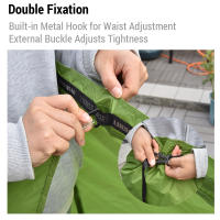 Falda Impermeable Media Cuerpo Para Camping Y Senderismo Tela De Nylon Transpirable Cierre De Cordón Para Hombres Y Mujeres - details 4