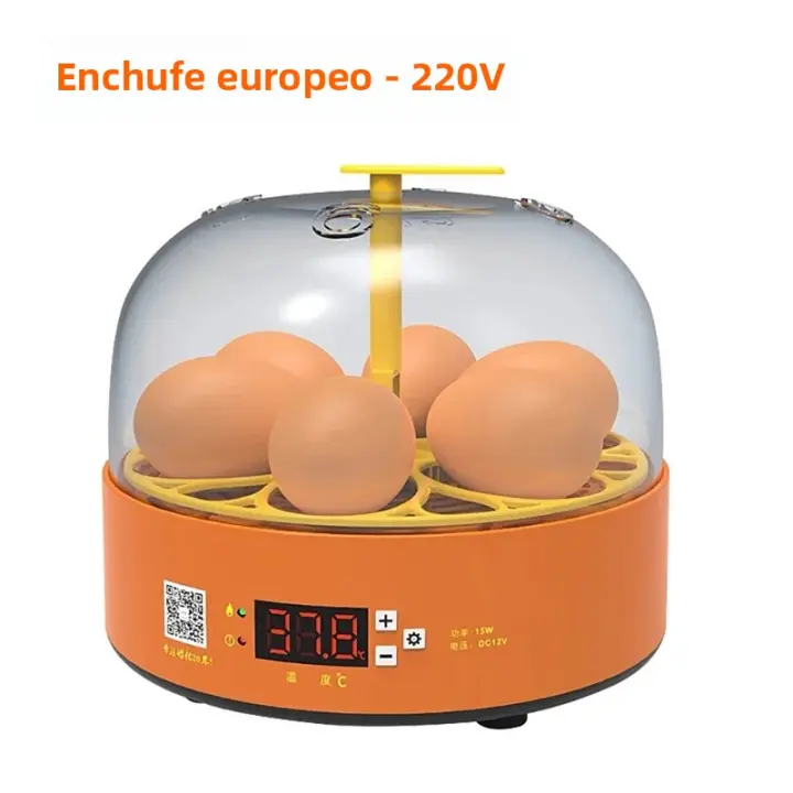 Incubador De Huevos Automático 6/9/12 Capacidad Con Control De Temperatura Digital Apto Para Cría De Pollos Y Otros Animales Domésticos - 1