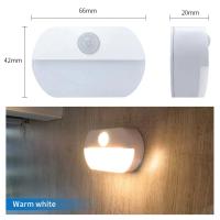 Lámpara Nocturna LED Con Sensor De Movimiento PIR Para Armario Cocina Baño Escaleras Batería AAA O Recargable Luz De Movimiento - details 11