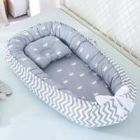 Cuna De Bebé Portátil 85x50cm Con Almohada Y Frontera De Seguridad Algodón Cradle Para Recién Nacidos Lounger Infantil Co-sueño Cuna De Bajo Peso - details 0