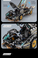 Nueva Super Coche Deportivo 1000+PCS Kit De Bloques De Construcción Modelo a Escala 1:14 Regalo De Navidad Para Niños Y Adultos - details 7