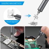 Juego De Destornilladores Eléctricos De Precisión 28 En 1 Mini Herramienta De Reparación Sin Cable Con 24 Piezas Magnéticas 2 Ajustes De Torque 3 Luces LED - details 11