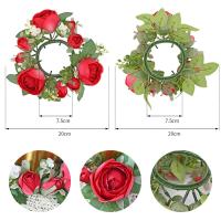 Anillo De Vela Para Coronas Artificiales De Flores Verdeza Rosa Decoración Para Sala De Estar Puerta Mesa Pascua - details 5