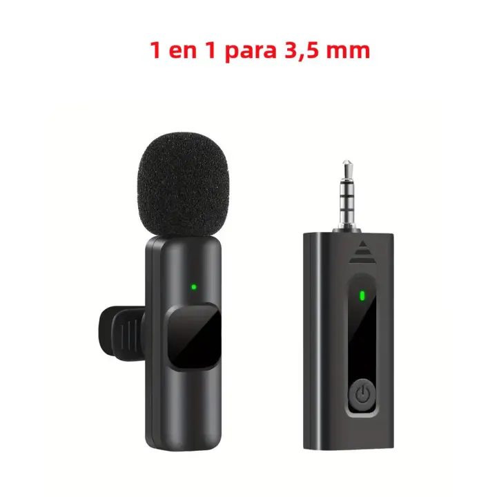 Microfono Inalámbrico Profesional Lavalier Para Entrevistas Podcasts Vlogs Videos Compatible Con iPhone iPad Android IOS 3.5mm - 1
