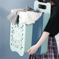 Cesta De Ropa De Baño Plegable Y De Pared Para Almacenamiento De Ropa Sucia Organizador De Lavandería Familiar Material Ecológico Plástico Y Cemento - details 1