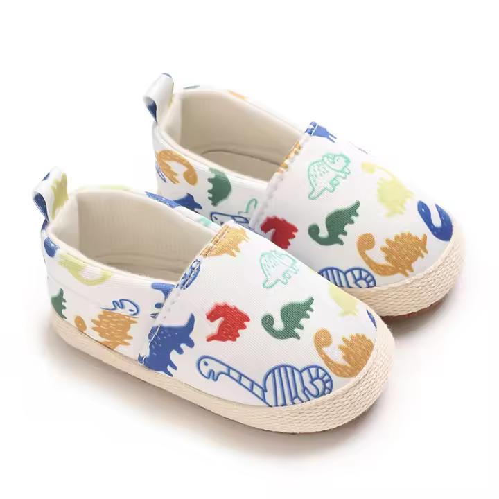Zapatillas Planas De Algodón Para Bebés Niño Y Niña 0-18M Con Suela Suave Y Antideslizante Diseño De Dibujos Animados Zapatos Para Cuna - 1