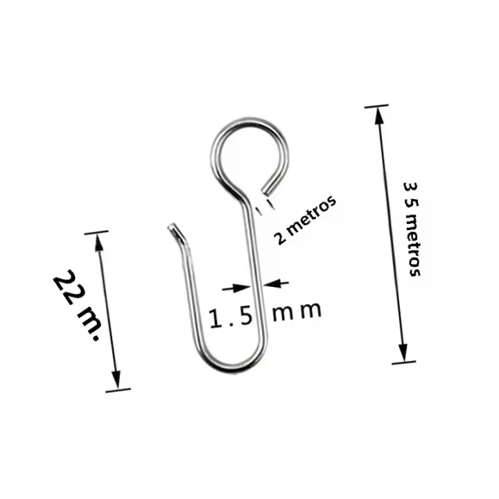 50PCS Gancho De Metal Para Cortina Herramientas De Decoración Doméstica Accesorios Para Rieles Y Travesesías De Cortinas Estilo Moderno - 1