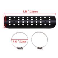 Protector De Calor Para Escape De Motocicleta Universal Cubierta De Hierro Metálico Negro/Plateado Adecuado Para Harley Honda Yamaha - details 20