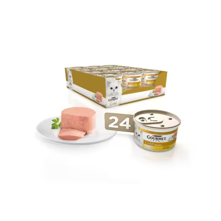 GOURMET - Gold Mousse (24x85 gr) - Comida Húmeda en Lata (Pollo) - 1