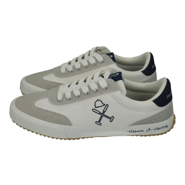 Zapatillas marca HARPER & NEYER para hombre en color blanco. Zapatillas casuales Harper & Neyer, diseño en lona transpirable, suela flexible y estilo urbano. - 1