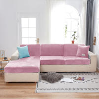 Funda De Sofá De Veludo Cubierta Suave En Color Sólido Spandex Protector De Muebles Estirable Para Sala De Estar Cubierta De Silla De Acento Sofá Modulable Sofá Futón - details 14