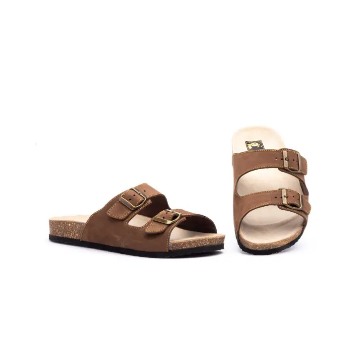 Sandalias Hombre JAM Modelo 7378 BIO Marron Hecho en España Piel - 1