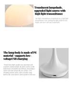 Lámpara De Mesa Recargable LED Dimmable En Forma De Púlpito Moderna Simplicidad Decorativa Para Iluminación Ambiente Dormitorio - details 1