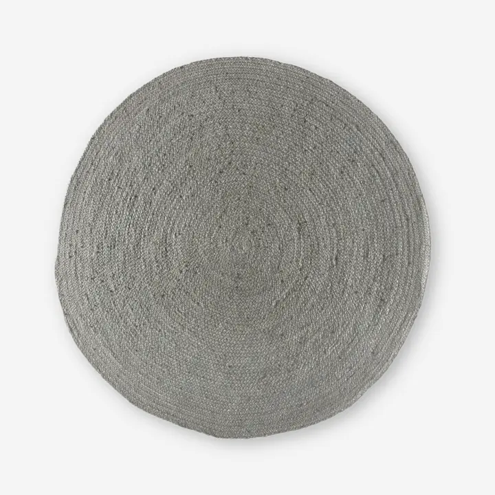 ALFOMBRA YUTE REDONDA GRIS Ø140 CM -  Linea Paralela - 1
