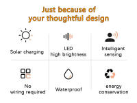 Lámpara De Pared Solar LED Impermeable 5W Ajustable Para Iluminación Hacia Arriba Y Abajo Decoración Para Porche Y Patio Material ABS - details 5