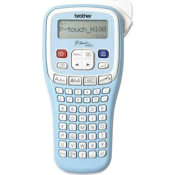 Brother P-Touch PT-H100 Rotuladora Electrónica de Mano con diseño ergonómico, Azul Claro, 12 mm - 1