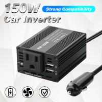 Inversor De Potencia Para Coche 150W Onda Senoidal Pura Enchufe Estadounidense Salida 110V 1A / 2.1A Puerto USB Carga Rápida Adaptador De Voltaje Multifuncional - details 0