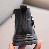 Botas De Cuero Para Niños Moda Otoño Invierno Botines Cortos Con Cierre De Cremallera No Esmeriladas Antideslizantes Para Niños Y Niñas - details 6
