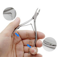Tijeras De Cutícula De Acero Inoxidable Para Manicura Y Pedicura Herramienta De Eliminación De Piel Muerta Plata Combo De Uso Individual - details 3