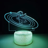 Lámpara De Noche LED 3D Tema Espacial Astronauta Ajustable Para Decoración De Habitación Infantil Regalos De Navidad - details 4