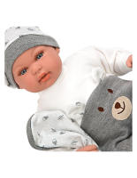 Muñeca elegance Mies gris con manta y mecanismo de risa - Muñecas Arias 65352 AR65352 - details 2