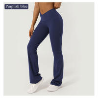 Pantalones Deporte De Yoga Para Mujer Leggings De Pierna Ancha Con Cintura Cross Fitness Levantamiento Glúteos Elasticidad Completa Acticewear Para Gimnasio Al Aire Libre - details 3