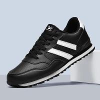 Zapatos De Correr Clásicos Para Hombre Zapatillas De Deporte Al Aire Libre Transpirables De Cuero Sintético Y Lona Suave Para Caminar Y Correr Media Maratón - details 1