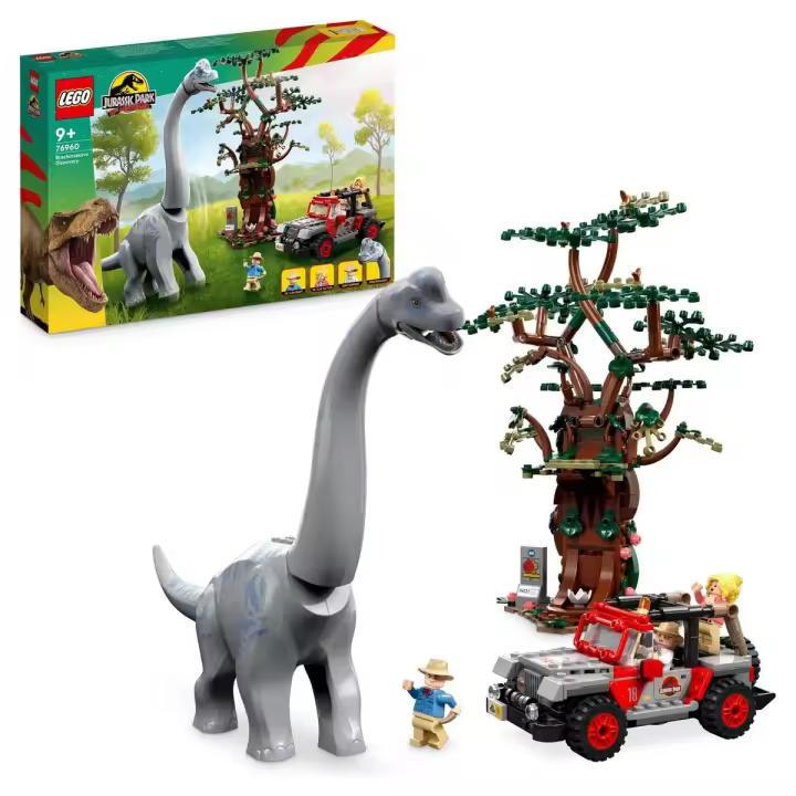 Set de juguetes de construcción coleccionables LEGO Jurassic Park 76960 Descubrimiento del Braquiosaurio; divertida idea de regalo para niños y niñas a partir de 9 años (512 piezas) - 1