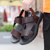 Sandalias De Hombre Verano Casual Playa Exterior Retro Cómodas Cuero Flip Flops Tipo De Sandalias Básicas Estilo Clásico - details 1
