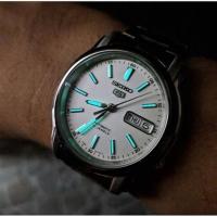 reloj automático unisex Seiko 5 SNKL75K1 38mm 7S26 30m WR correa de acero - details 4