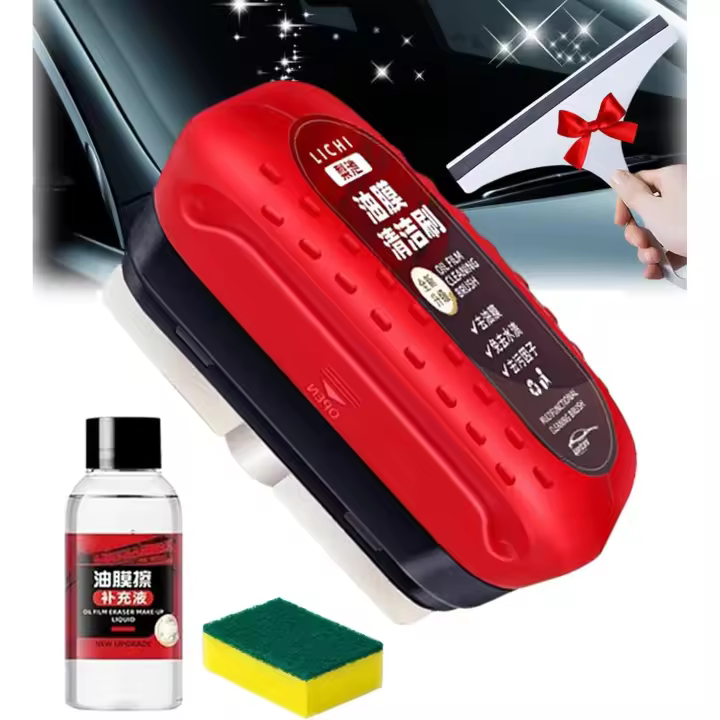 Limpiador de ventanas Athartle, limpiador de ventanas para autos Awishday, tablero universal para limpiar vidrios, cepillo para limpiar la película de aceite de las ventanas del auto, cepillo para limpiar la película de aceite del parabrisas (1) - 1