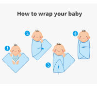 Mullas De Bebé Recién Nacido 90*70cm Tejidas Ultra Suaves De Algodón Para Niños Y Niñas Edad 0-24 Meses Manta De Abrazo Para Niños Y Niñas - details 4