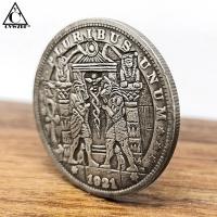 Moneda Commemorativa Anubis Y Águila Decoración Para El Hogar Regalo Moneda De Metal Estilo RELIGIOUS Tema PYRAMID - details 9