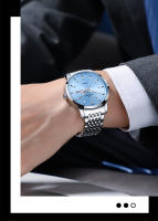Reloj De Lujo PENGAGAR Para Hombre Resistente Al Agua Con Luminiscencia Fecha Día De La Semana Acero Inoxidable Reloj De Cuarzo Casual Con Caja - details 12