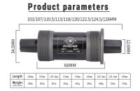Eje Central De Bicicleta Gineyea Para Montaña Integrado Con Agujero Cuadrado Plegable 103-126mm Material De Acero Para Mountain Bike - details 2