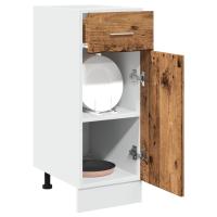 vidaXL Armario inferior cajón cocina “Lyon” madera de ingeniería en color Blanco/Roble artisan/Gris sonoma y más | almacenamiento funcional diseño moderno para baño dormitorio sala - details 9