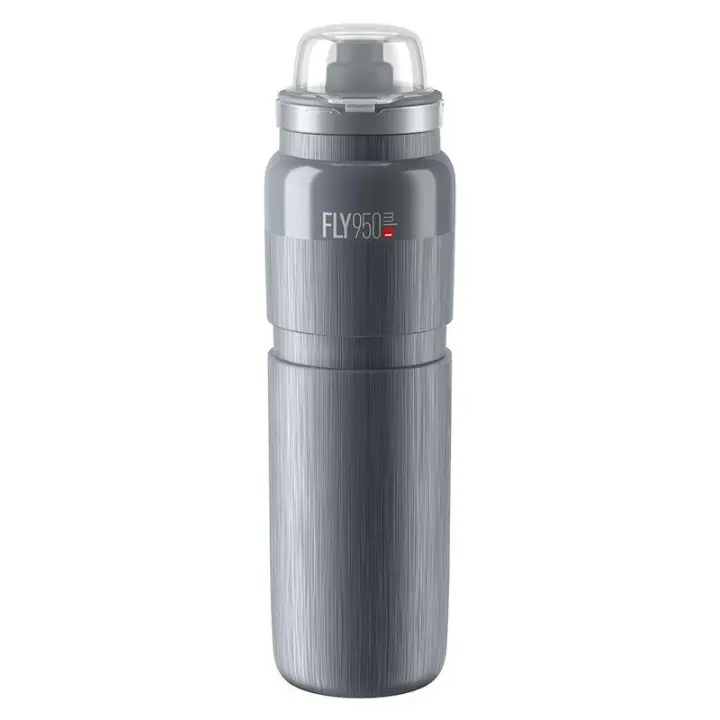 ELITE | Bidón FLY Mtb TEX 950ml Gris - El Fly Tex MTB es un producto diseñado para proporcionar a los ciclistas de montaña un bidón de alto rendimiento, superligero y duradero para hidratarse durante - 1