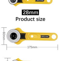 Cortador Rotativo Circular 28/45mm Para Costura Y Bordado Cuchillo De Seguridad Para Corte De Tela Y Cuero Herramienta De Técnica De Patchwork Y Piecing - details 2