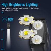 BORUiT V10 Linterna De Cadena EDC Recargable Tipo-C Con Luz UV Y Magnetismo Para Camping Y Pesca Resistente Al Agua Luz LED De 1000 Lumen Material De Aluminio Negro - details 4