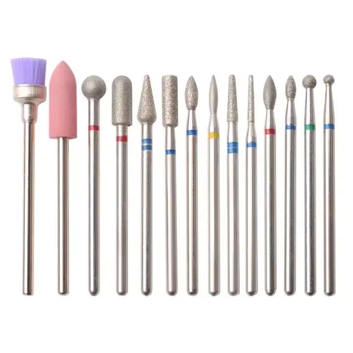 Juego De 14 Piezas De Bits Para Máquina De Uñas Herramientas De Polishing Y Pulido Para Manicura Y Pedicura Eliminación De Gel - 1