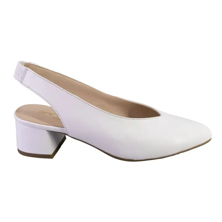 BARMINTON 6032 Zapatos de mujer blanco PIEL tacón bajo 525 - 1
