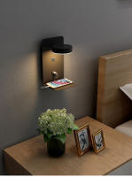 Lámpara De Pared LED Moderna Con Interruptor Y Puerto USB 9W Negra Blanca Iluminación De Arte Para Dormitorio Aisle Bedside Decoración Luz De Pared - details 1
