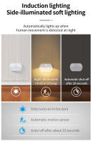Lámpara LED De Sensor De Movimiento Recargable USB Con 3 Colores De Luz Magnética Para Decoración De Pared De Dormitorio Pasillo Armario Escalera - details 2