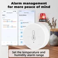 Sensor De Temperatura Y Humedad ZigBee Tuya Para Interior Monitorización Inteligente a Través De APP Smart Life Compatible Con Alexa Google Home Automatización - details 4