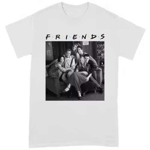 CAMISETA FRIENDS EN GRUPO BLANCA XL - 1
