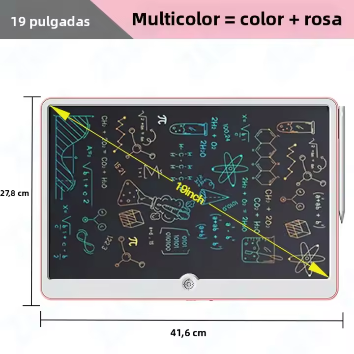 Tablero De Dibujo LCD De 19 Pulgadas Para Niños Y Niñas Herramientas De Arte Y Pintura Educativas Juguetes Para Niños De 3 a 7 Años - 1
