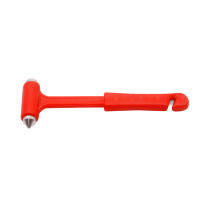 Martillo De Seguridad Para Coche 2 En 1 Mini Cuchillo Cortador De Cinturón De Seguridad Rojo Plástico Y Metal Para Emergencias - details 2