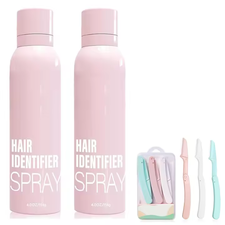 Spray identificador de cabello para afeitado facial blanco, pulverizador en polvo para afeitar facial, hidratante y cuidado de la piel (2 unidades) - 1