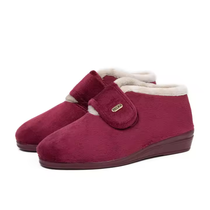 Botines Casa Mujer Invierno, Zapatillas Casa Cómodas, Botas Paño Cuña, Suela Caucho Talla 35-41 MADE IN SPAIN - 1