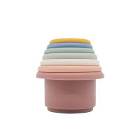 Tazas De Silicona Para Bebés Torre De Pila Montessori Bloques De Construcción Libres De BPA Juguetes Educativos Para Niños Y Niñas - details 2